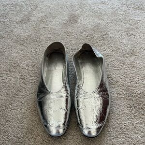 Jeffrey Campbell Silver Metallic Flats